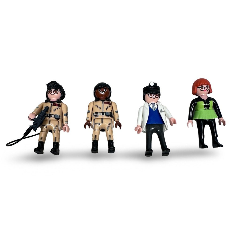 Playmobil Ghostbusters‎ Figure Set Spengler Zeddemore Janine 4pc Gray 2015 2017